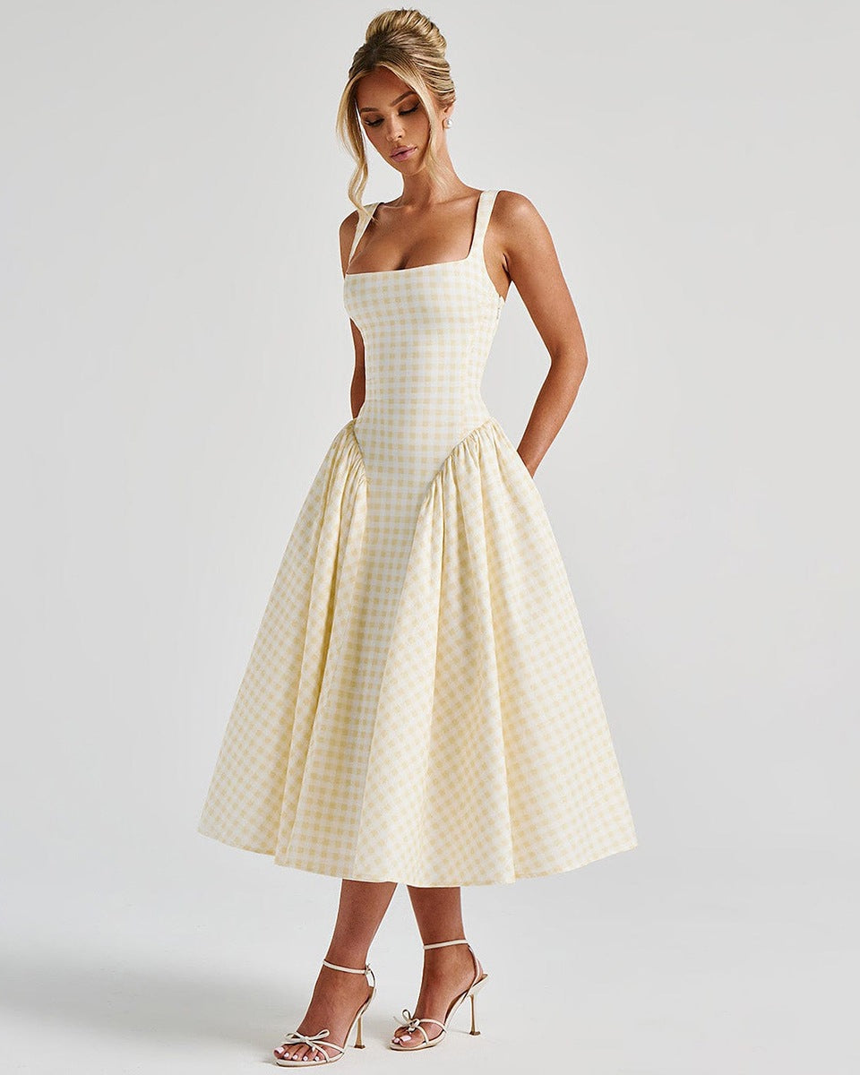 Pricillia Drop Waist Midi Dress
