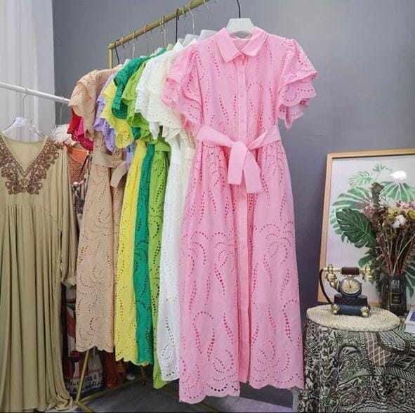 Ginny Cotton Dress In Yellow