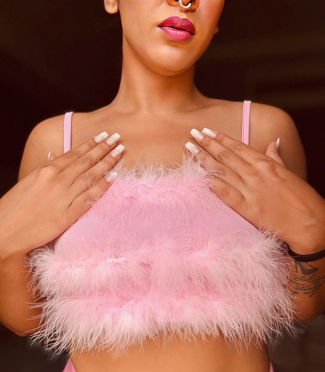 Leena Statement Coord Set In Pink