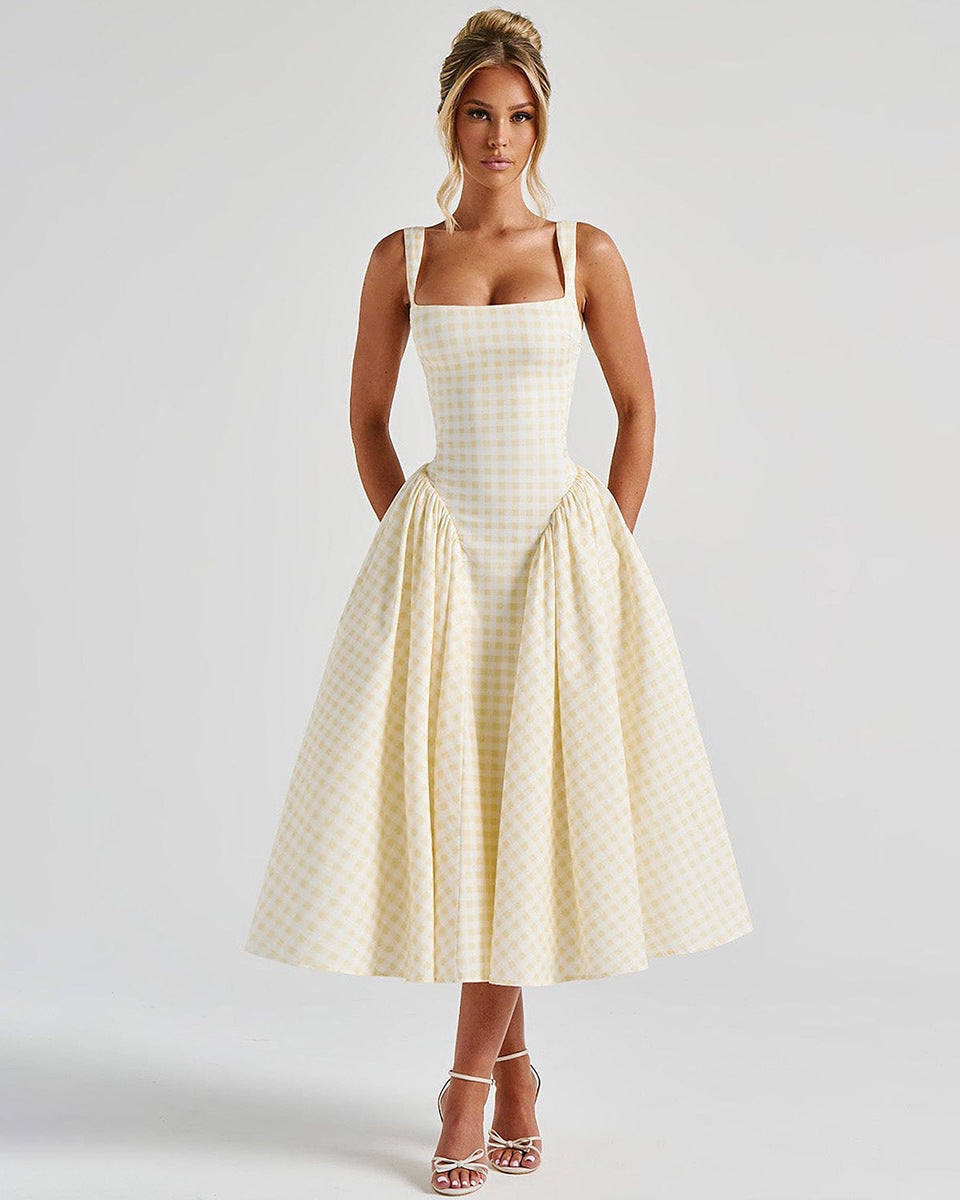 Pricillia Drop Waist Midi Dress