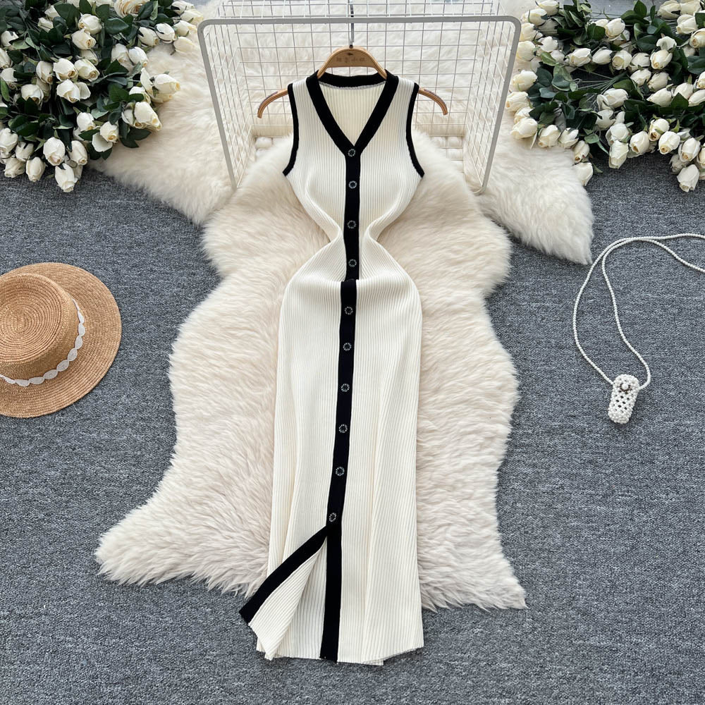 Emy Luxe Soft Knit Dress In White
