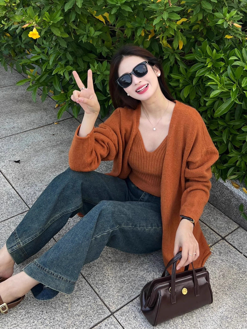 Nixie Statement Woolen Tops with Cape Style Sweater