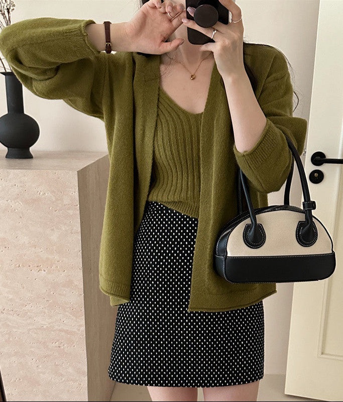 Nixie Statement Woolen Tops with Cape Style Sweater