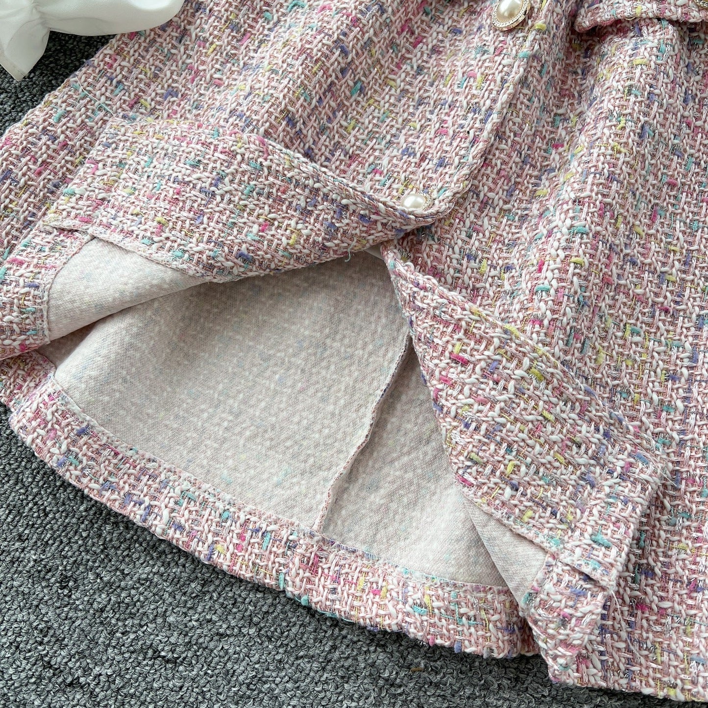 Celes Mini Tweed Dress With Shirt