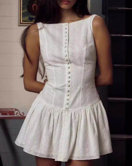 Veda Embroidered Mini Dress