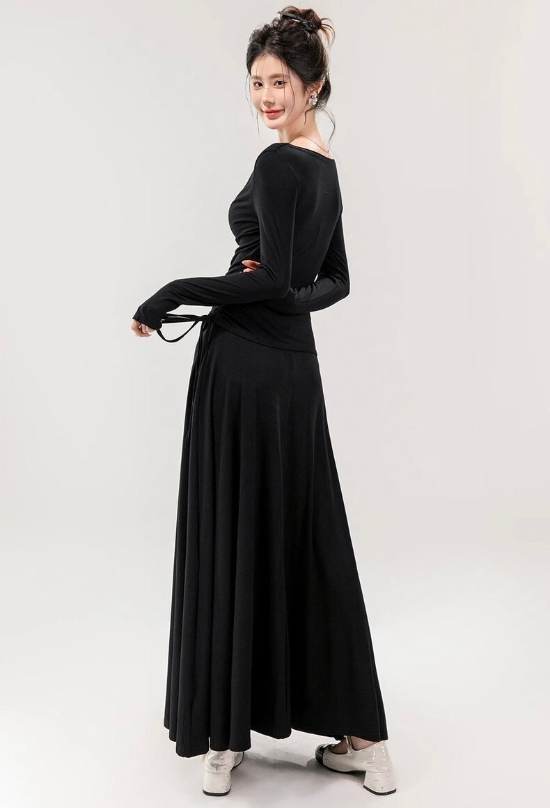 Mia Drawstring Coord Set - Set of Top and Skirt