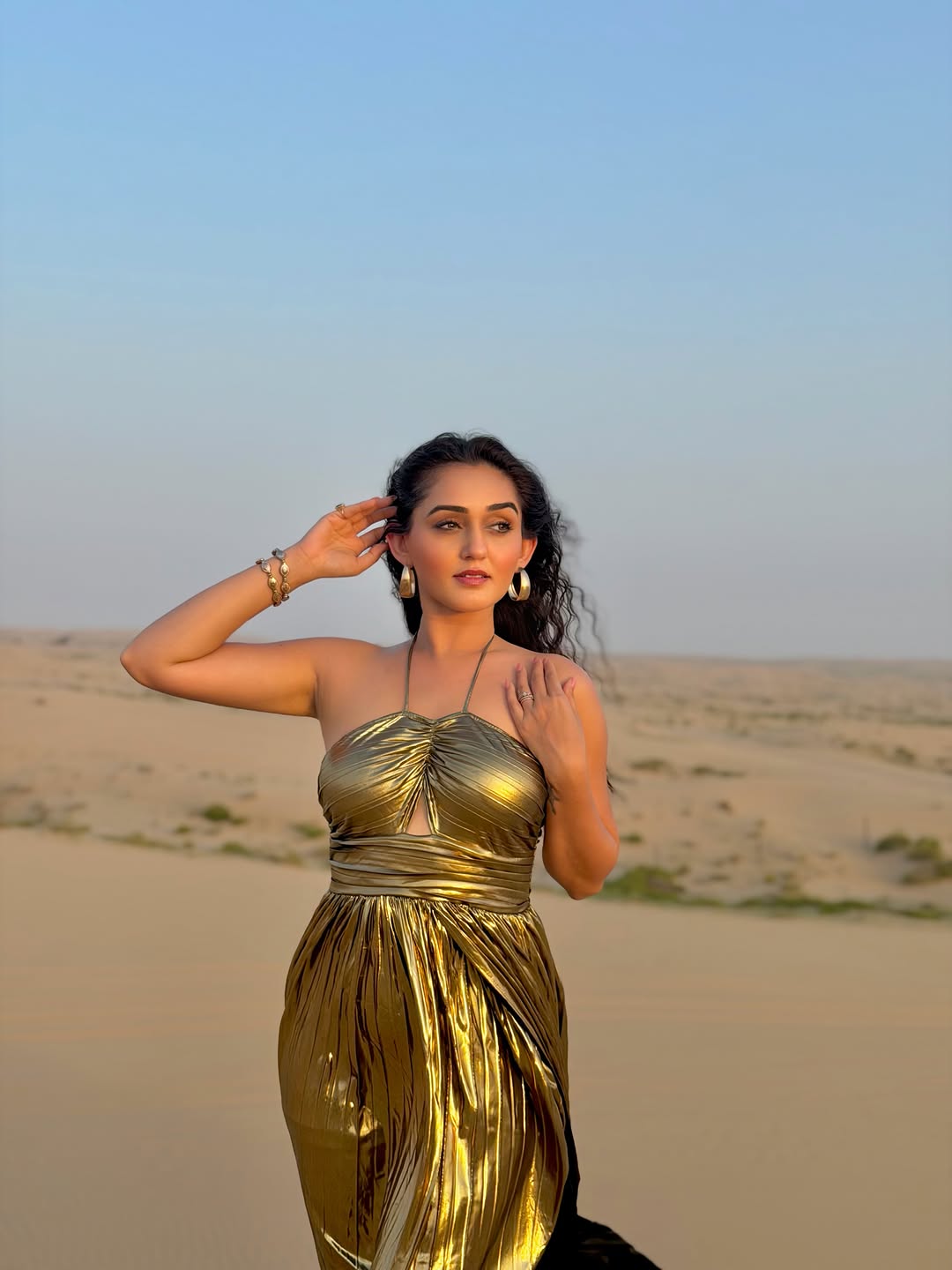 Arafaa Luxe Party Slit Maxi Dress