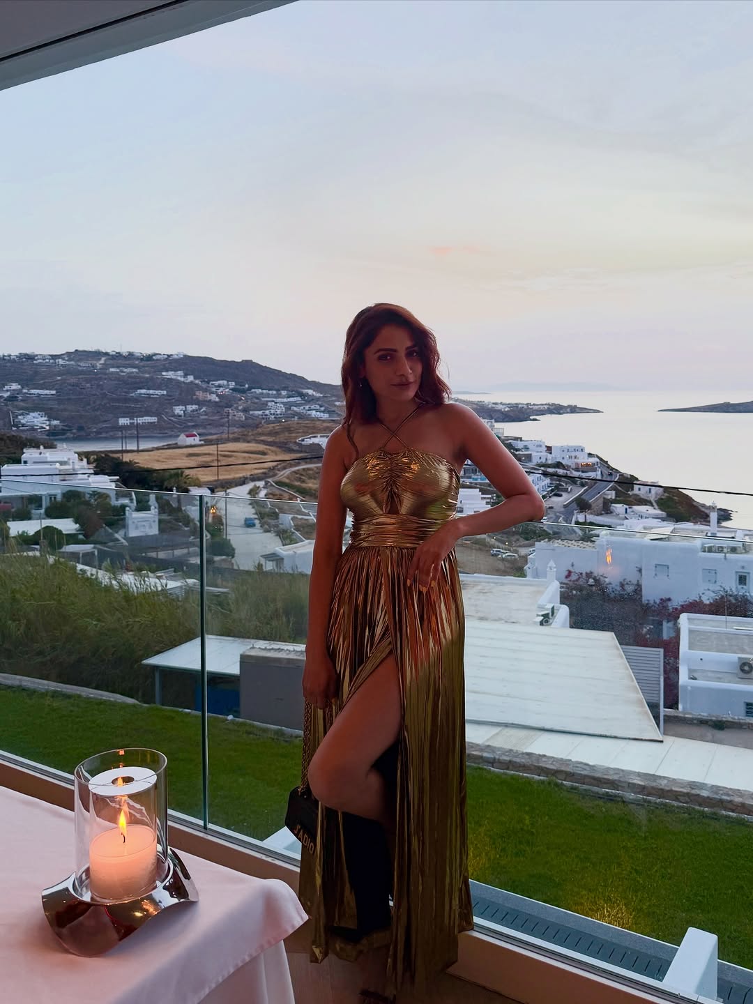Arafaa Luxe Party Slit Maxi Dress