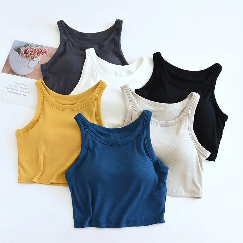 Amway Tank Tops with Inbuilt Bra In Black