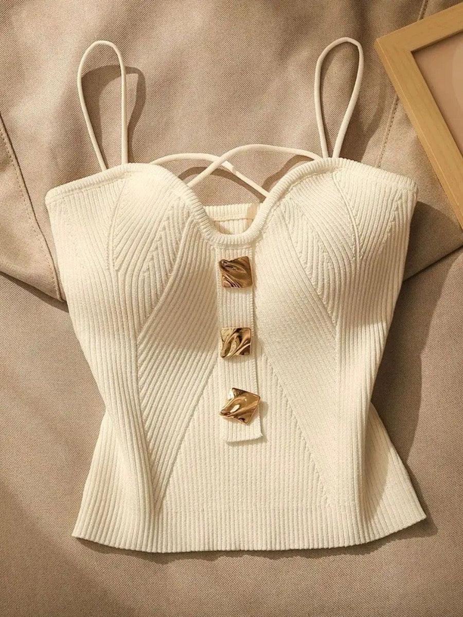 Danish Knit Summer Top In White