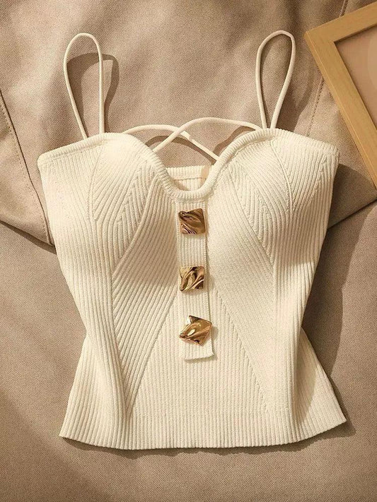 Danish Knit Summer Top In White