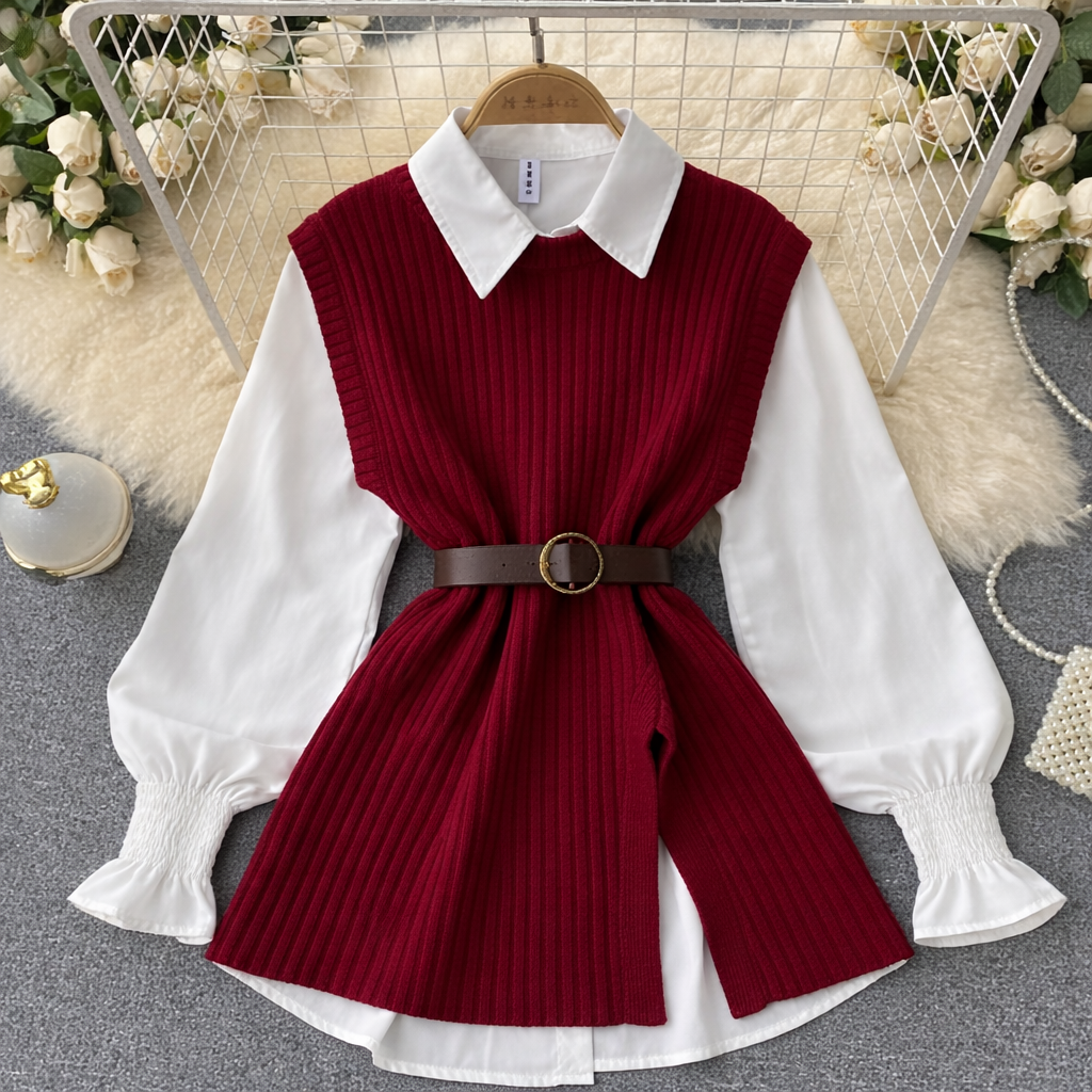 Henley Two Piece Knit Set