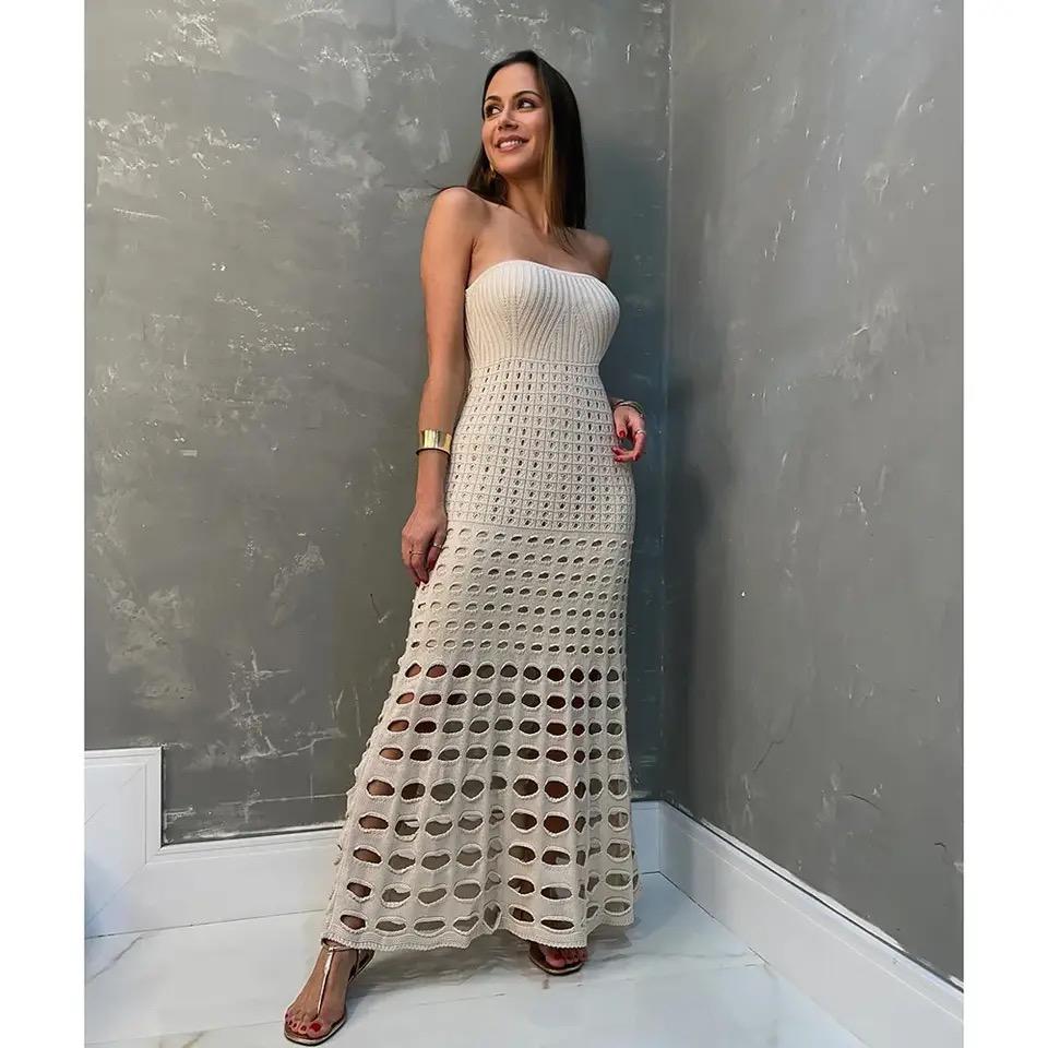 Marbella Soft Knit Crochet Dress