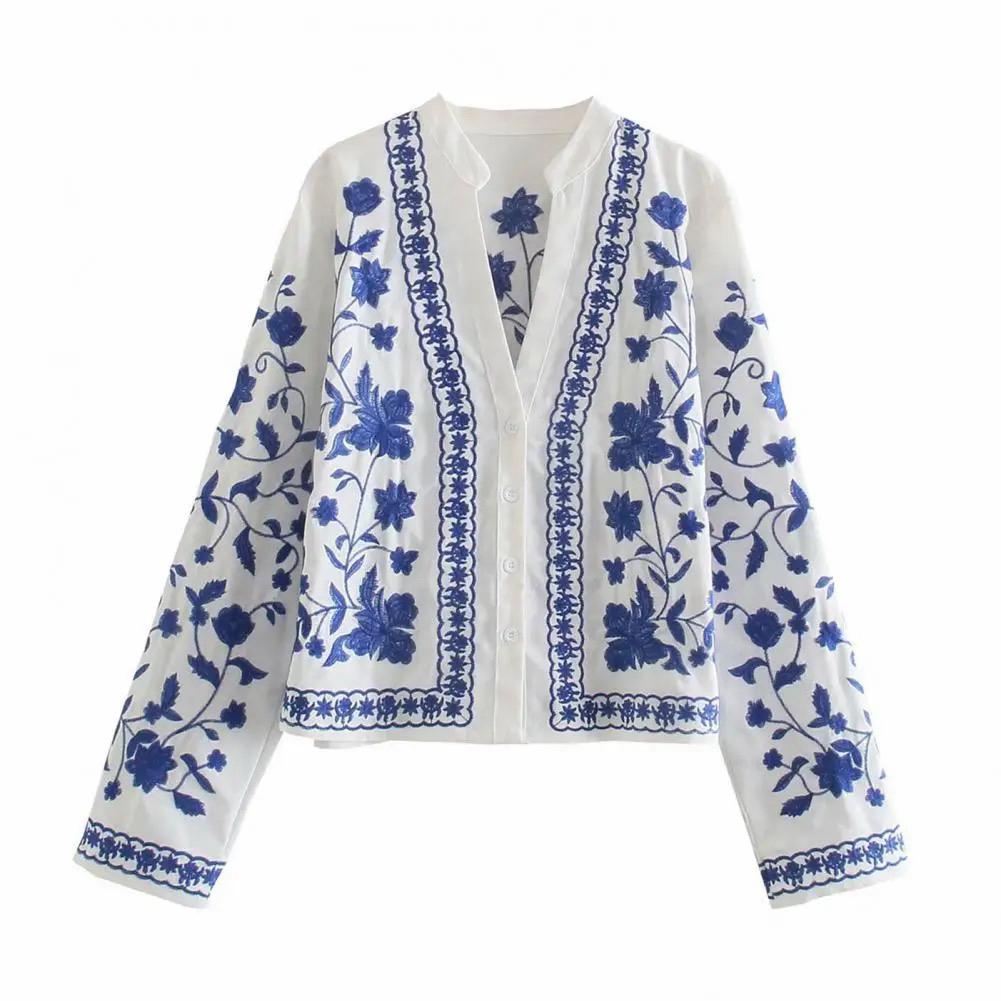 Marlin Embroidered Summer Top In White