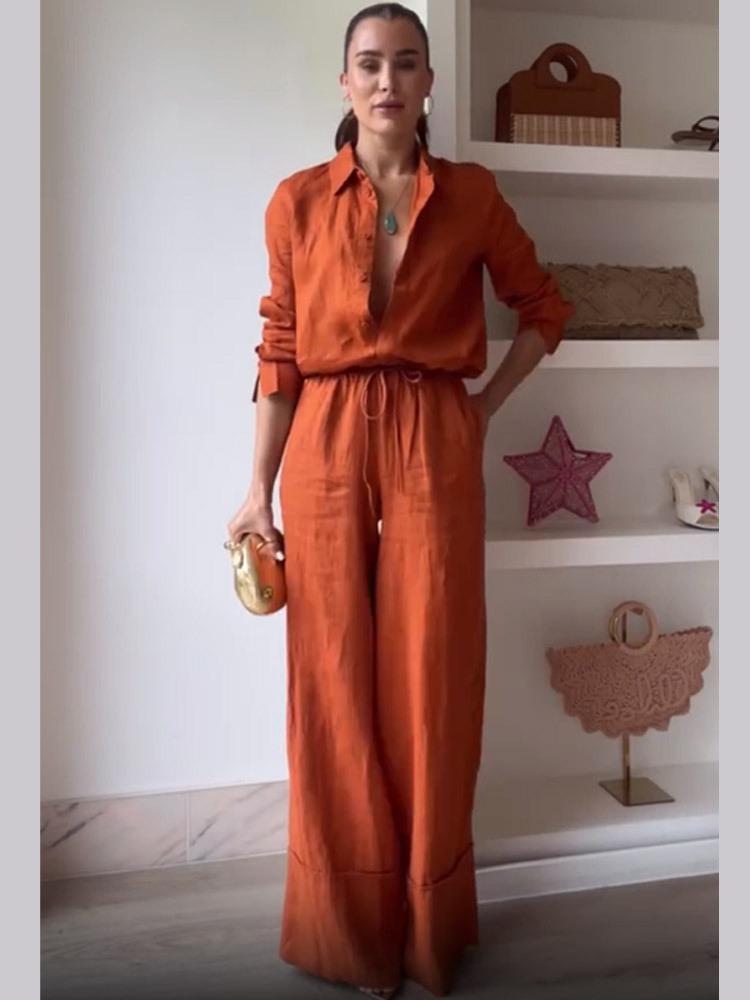 Neomi Summer Two Piece Set In Rust