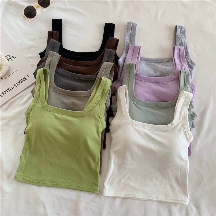 Jared Tank Tops with Inbuilt Bra In Lilac