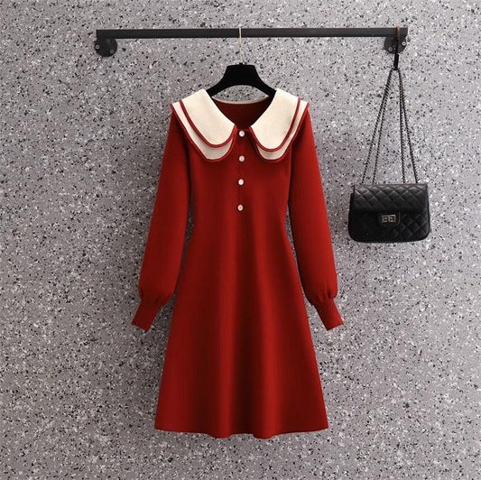 Jasper Doll Collar Knitted Dress