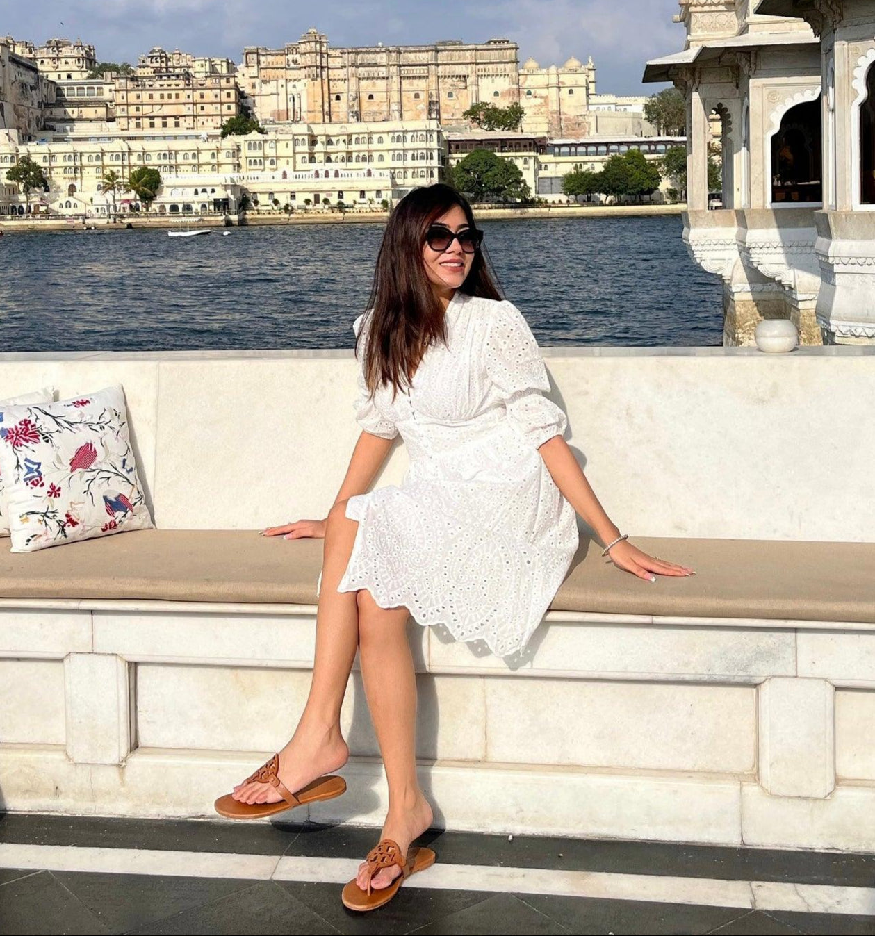 Luna Summer Cotton Eyelet Dress