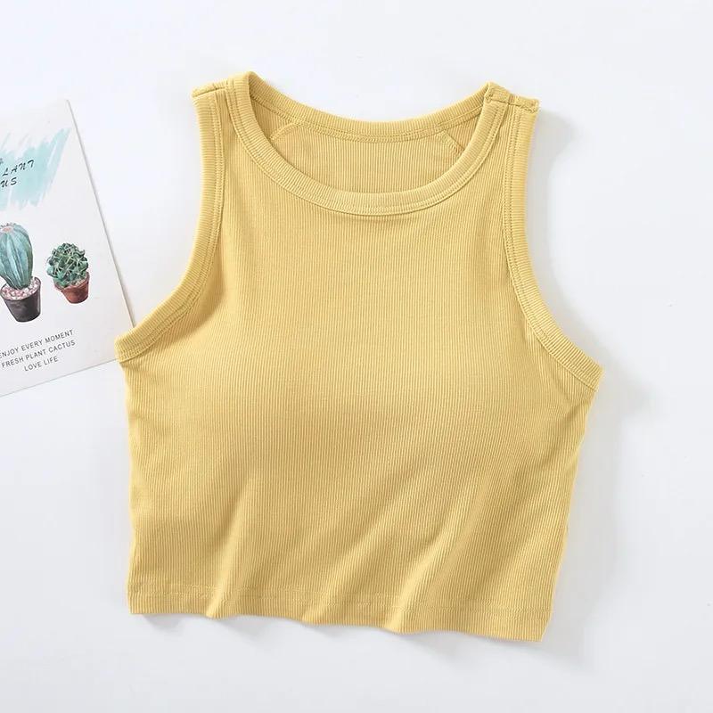 Nicole Tank Tops with Inbuilt Bra In Black