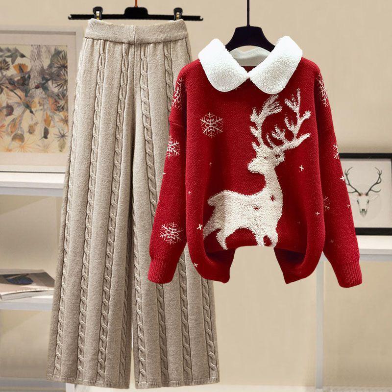Reindeer Woolen Coord Set