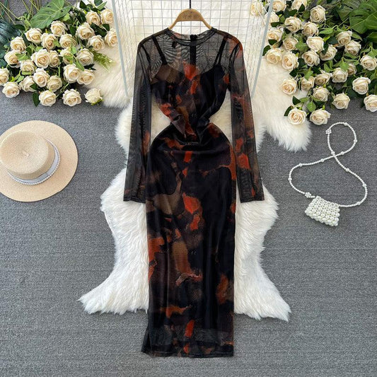 Rimeza Statement Midi Bodycon Dress In Black