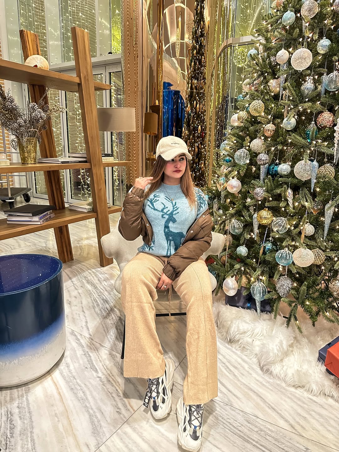 Siruki Woolen Coord Set In Blue