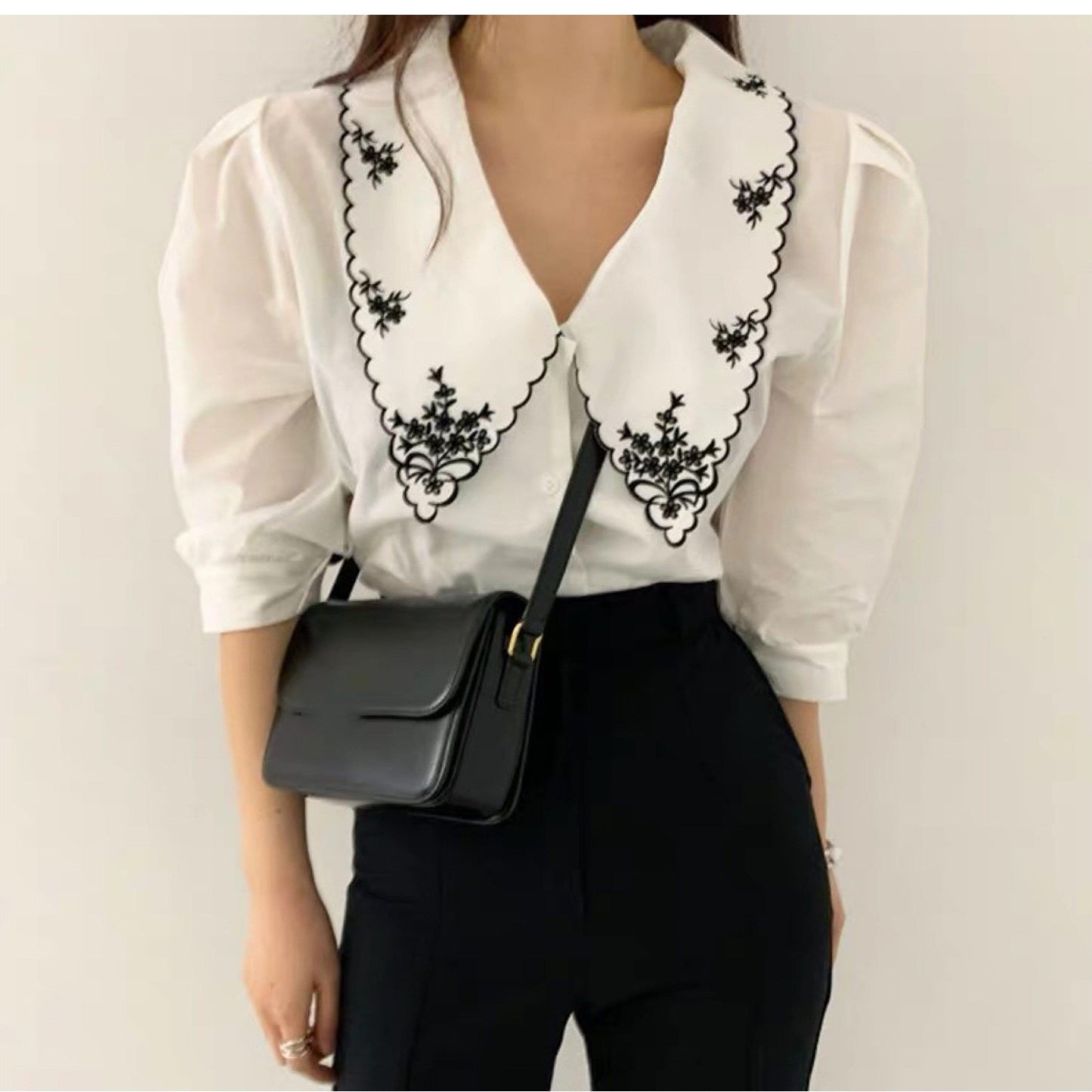 Tempa Vintage Blouse In White