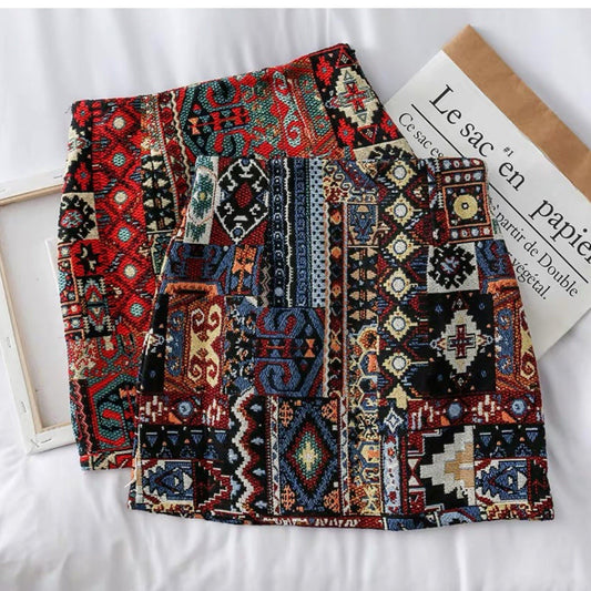 Vintage Tesla Embroidered Skirt