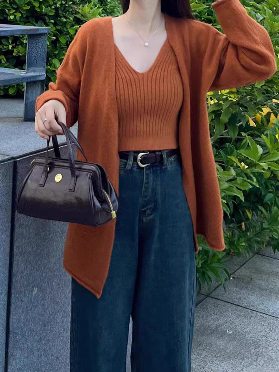 Elena Statement Woolen Tops with Cape Style Sweater